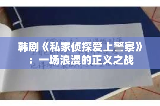 韩剧《私家侦探爱上警察》：一场浪漫的正义之战