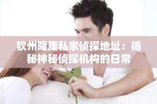 钦州隆康私家侦探地址：揭秘神秘侦探机构的日常