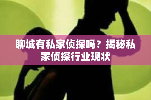 聊城有私家侦探吗?揭秘私家侦探行业现状 聊城有私家侦探吗?揭秘私家侦探行业现状