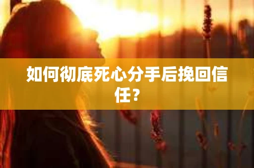 如何彻底死心分手后挽回信任? 如何彻底死心分手后挽回信任?